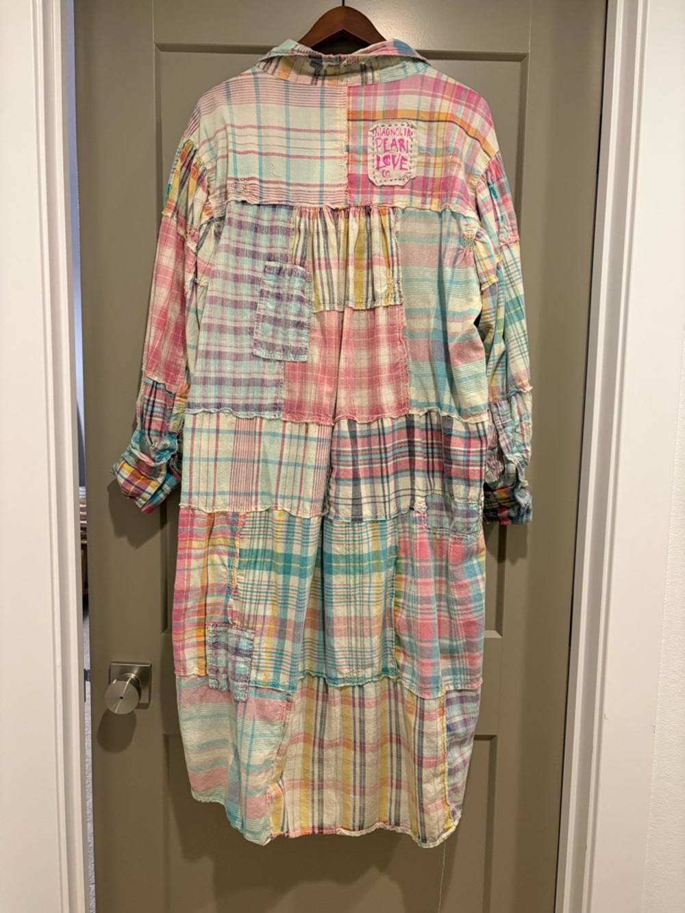 Magnolia Pearl Madras Plaid Button-Front Dress - Picture 3 of 6